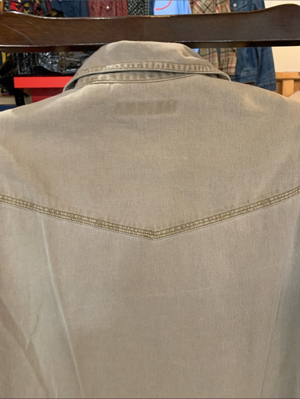 Men's Roper Gray Pearlsnap Button-Front Work Shirt Jacket - Picture 10 of 11